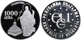 Bulgaria 1000 Leva 1996 - St. Ivan of Rila
33.77g. PROOF