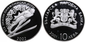 Bulgaria 10 Leva 2001 - Salt Lake City Olympics 2002
23.22g. PROOF