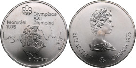Canada 5 Dollars 1973 - Montreal XXI Olympiad 1976
24.28g. UNC/UNC