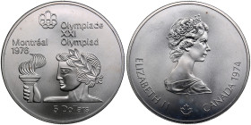 Canada 5 Dollars 1974 - Montreal XXI Olympiad 1976
24.65g. UNC/UNC