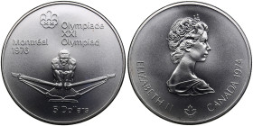 Canada 5 Dollars 1974 - Montreal XXI Olympiad 1976
24.36g. UNC/UNC