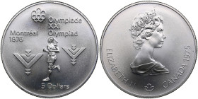 Canada 5 Dollars 1975 - Montreal XXI Olympiad 1976
24.17g. UNC/UNC