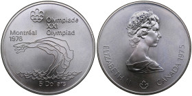 Canada 5 Dollars 1975 - Montreal XXI Olympiad 1976
24.46g. UNC/UNC