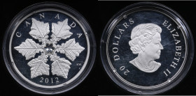 Canada 20 Dollars 2012 - Crystal Snowflake
PROOF With a box & certificate.
