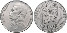 Czechoslovakia 100 Korun 1949 - 70th Birthday of Josef V. Stalin
13.85g. AU/UNC