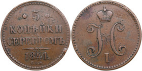 Russia 3 Kopecks 1841 СПM
30.17g. VF/VF Bitkin 809.