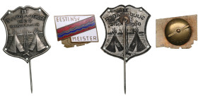 Estonia, Russia USSR badges - II Grand Camp 1932 & Champion (2)
Various condition.