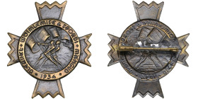 Estonia badge 1934 - National Gymnastics Games
2.66g. 31x37mm.