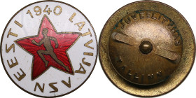 Estonia, Latvia Russia USSR badge 1940
5.73g. 20mm.