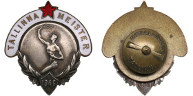 Estonia, Russia USSR badge 1946 - Tallinn Champion
6.88g. 25x28mm. 