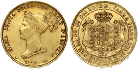 Italy PARMA 40 Lire 1815 Maria Luigia(1815-1847). Obverse: Crowned head left. Obverse Legend: MARIA LUIGIA.... Reverse: Crowned mantled shield above v...