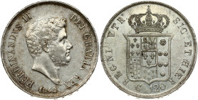 Italy NAPLES 120 Grana 1842 Ferdinando II(1830-1859). Obverse: Young bearded head to right; date below. Legend: FERDINANDVS II. DEI GRATIA REX. Revers...