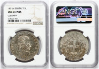 Italy 5 Lire 1871 M BN Vittorio Emanuele II (1861-1878). Obverse: Bust of King Victor Emmanuel II facing right; and the name of the engraver and the d...