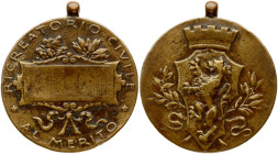 Italy Medal (20th Century) Civil Recreation to Merit. Bronze. Weight approx: 13.40 g. Diameter: 35x32 mm