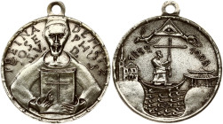 Italy Vatican Medal (1908) Reina Demetz Josephus S.V.D. 1852-1908. Brass silvered. Weight approx: 10.75 g. Diameter: 34x30 mm