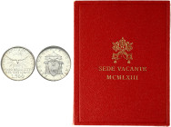 Italy Vatican City 500 Lire 1963 Sede Vacante. Obverse: Descending dove divides sun above value. Reverse: Arms of Cardinal Benedetto Aloisi-Masell. Si...