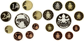 Italy Vatican City 1-50 Euro Cent & 1-20 Euro 2018 SET. Francis (2013-). Obverse: The designs feature the coat of arms of the Sovereign of the Vatican...