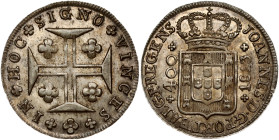 Portugal 400 Reis 1813 João (1799-1816). Obverse: Crowned arms, flanked by vertical value and date. Legend: JOANNES...P REGENS. Reverse: Maltese cross...