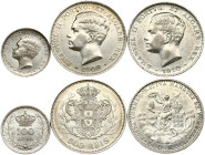 Portugal 100 & 500 Reis (1908-1910). Manuel II (1908-1910).Obverse: Bust left; date below. Head left. Reverse: Crown and value within wreath. Crowned ...