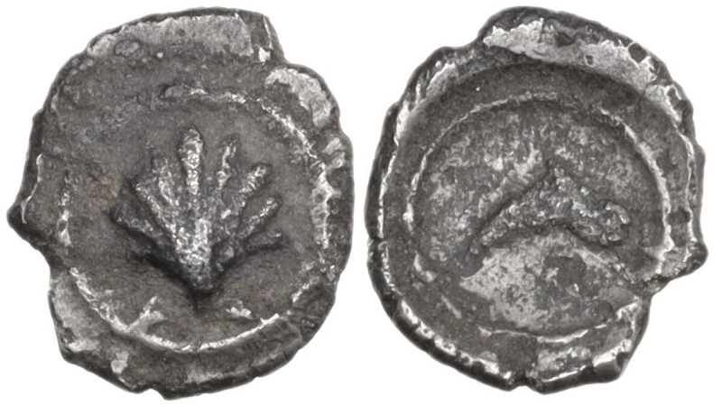 Greek Italy. Southern Apulia, Tarentum. AR Hemilitron, c. 325-280 BC. Obv. Cockl...