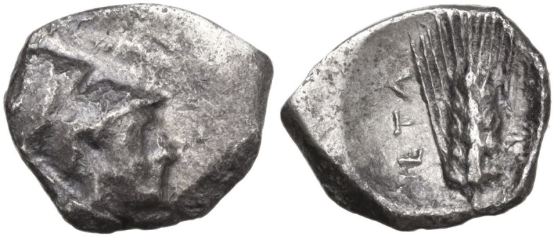 Greek Italy. Southern Lucania, Metapontum. AR Diobol, 315-275 BC. HGC 1 1078; HN...