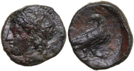 Sicily. Akragas. Phintias Tyrant (287-279 BC). AE 14 mm. Obv. Laureate head of Apollo left. Rev. Eagle standing right, head left, wings closed. CNS I ...