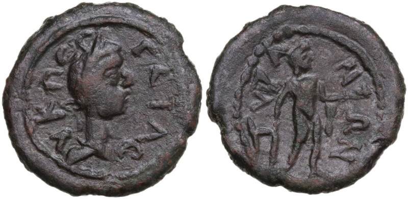 Geta (198-212). AE 17 mm, Tyra mint (Skythia). Obv. Laureate and draped bust rig...