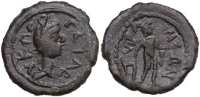 Geta (198-212). AE 17 mm, Tyra mint (Skythia). Obv. Laureate and draped bust right. Rev. Herakles standing right, leaning on club set on ground. RPC o...