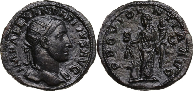 Severus Alexander (222-235). AE Dupondius, 231-235. Obv. Bust of Severus Alexand...