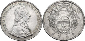 Austria. Hieronymus von Colloredo (1771-1803). AR Taler, Salzburg mint, 1784. Dav. 1263; Probszt 2487. AR. 28.01 g. 42.00 mm. Underlying luster. About...