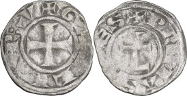 France. Anonymous. AR Denier, Lyons, 12th-13th century. With the title of the Archbishop of Lyons. PdA 5032. AR. 0.70 g. 16.00 mm. About VF.