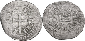 France. Jean II le Bon (1350-1364). AR Gros Tournois, after 1355. Duplessy 300. AR. 2.40 g. 27.80 mm. About VF.