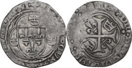 France. Louis XI (1461-1483). AR Blanc à la couronne. Duplessy 550. AR. 2.40 g. 24.50 mm. Some striking weakness, otherwise. about VF.