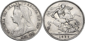 Great Britain. Victoria (1837-1901). AR Crown, 1895. KM 783. AR. 28.16 g. 39.00 mm. VF.