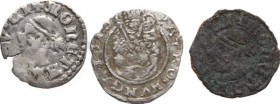 Hungary. Lot of three (3) unclassified AR Denars; including: Loius I, the Great and Matthias Corvinus. AR. VF:AboutVF:Good F.
