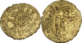 Italy. Ruggero II (1105-1154). AV Tari, Sicily, Messina or Palermo mint, after 1140. Sp. 65. AV. 0.90 g. 12.00 mm. Some striking weakness, otherwise. ...