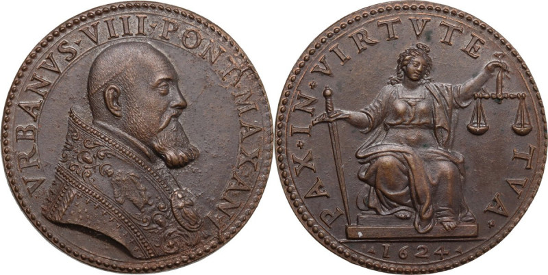 Italy. Urban VIII (1623-1644), Maffeo Barberini. AE Medal, 1623, Rome mint. Obv....