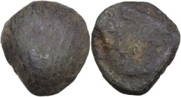 Aes Premonetale. Aes formatum. AE solid cast cockle-shell, Central Italy, 6th-4th century BC. Vecchi ICC pl. 90,5. AE. 45.41 g. 31.50 mm. About VF.