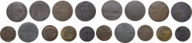 Italy. Leopoldo II di Lorena (1824-1859). Lot of nine (9) AE coins, Firenze mint. CNI 70. Gal. XXIII, 14. MIR 465/13. BI. 0.94 g. 16.20 mm.