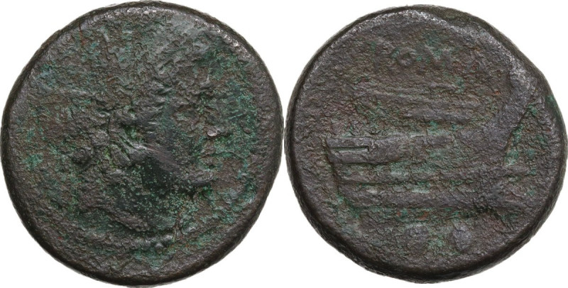 Anonymous. AE Sextans, 217-215 BC. Obv. Head of Mercury right, wearing winged pe...