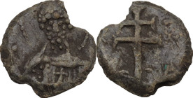 Kievan Rus. Polotsk, Vseslav Briachislavich (1044-1101). Fur money seal. Obv. St. Theodore of Amasea. Rev. Patriarchal cross. Huletski-Doroshkevich, #...