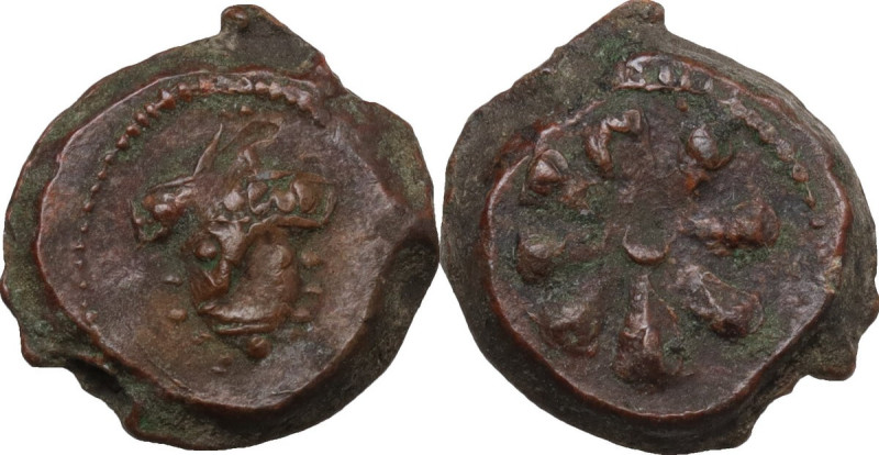 Kievan Rus. Kiev, Izyaslav Yaroslavich (1054-1078). Fur money seal. Obv. Duke's ...