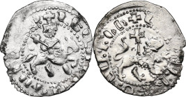 Kings of Armenia. Levon III (1301-1307). AR Takrarin. Bed. 1734. AR. 2.10 g. 21.80 mm. VF.
