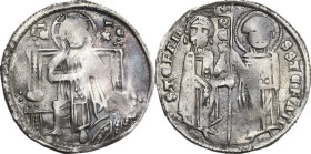 Serbia. Stefan Uros II Milutin (1282-1321). AR Gros. Dobrinic 3.1.1; Jovanovic 2. AR. 1.80 g. 20.00 mm. Partly toned. VF.