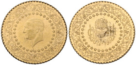 Turkey. Kemal Atatürk (1923-1938). AV 20 Kurush 1970. KM 870; Fried. 98. AV. 1.75 g. 17.50 mm. Hair lines. Good VF.