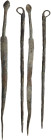 Lot of two bronze tools. Roman period. 85 mm and 95 mm.
