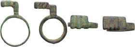 Lot of two bronze keys. Roman period, 1st-3rd century.