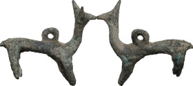 Bronze animal shaped pendant Roman period (?) 44 mm.