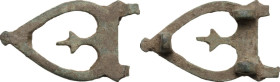 Bronze openwork buckle. Late roman to early middle age. 37 x 21 mm.