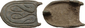 Bronze buckle with engraving. Noeman. 36 x 24 mm.